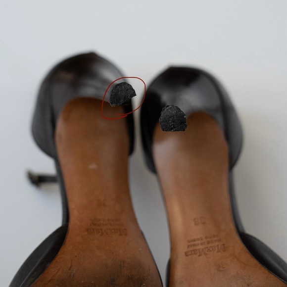 Max Mara Genuine Leather Brown Pointed Toe Ankle Stap Heels - Size 38 (7.5) - Picture 6 of 11